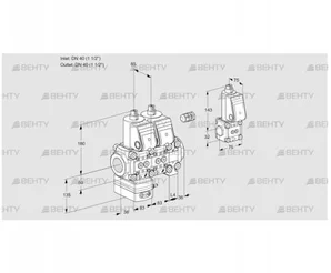 VCG3E40R/40R05GENVWR/PPPP/PPZS (88107671) Клапан с регулятором соотношения Kromschroder