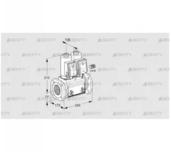 VCS665F05NNWGR3B/MMMM/MMMM (88207066) Сдвоенный газовый клапан Kromschroder