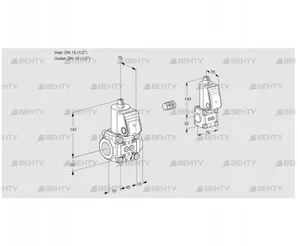 VAS1E15R/15R05NWR/PP/BS (88105487) Газовый клапан Kromschroder