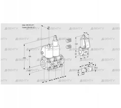 VCS3E50R/50R05NLWL3/PPZS/-3PP (88104006) Сдвоенный газовый клапан Kromschroder