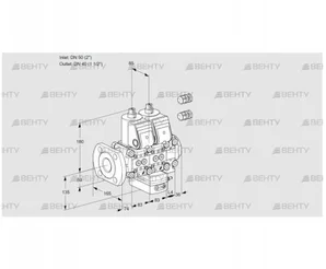 VCG3E50F/40R05NGEVWR3/PPPP/PPPP (88106268) Клапан с регулятором соотношения Kromschroder