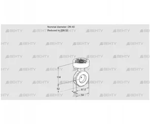 BVGF40/32W05 (88300048) Дроссельная заслонка Kromschroder