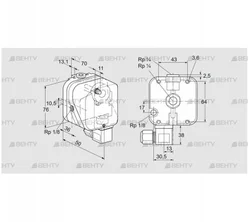 DG 500H-6 (84447661) Датчик-реле давления газа Kromschroder