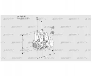 VCS2E50R/40F05FNNWR3/PPPP/PPPP (88101770) Сдвоенный газовый клапан Kromschroder