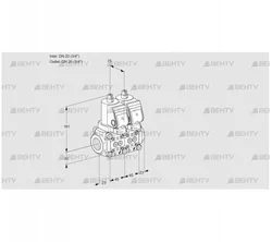 VCS1T20N/20N05NNQGR/PPPP/PPPP (88100203) Сдвоенный газовый клапан Kromschroder