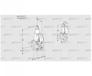 VAS1E25R/25R05LWR/PP/BS (88103351) Газовый клапан Kromschroder