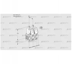 VCS2E50R/50R05FNNWR/PPPP/PPPP (88101228) Сдвоенный газовый клапан Kromschroder