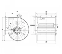 Центробежный вентилятор ebmpapst D4D250CA0201