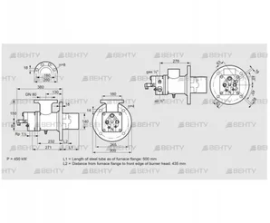 BIO 140HML-500/435-(53)E (84008155) Газовая горелка Kromschroder