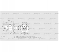 BIO 65HB-1200/1085-(34)EB (84199185) Газовая горелка Kromschroder