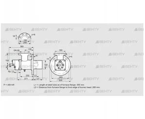 BIO 140HB-350/285-(26)E (84099136) Газовая горелка Kromschroder