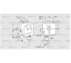 DG 150U-3N (84447513) Датчик-реле давления газа Kromschroder