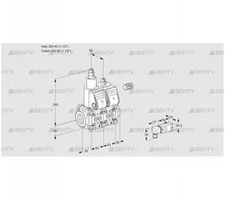 VCS3E40R/40R05LNWR/PP2-/PPMM (88103623) Сдвоенный газовый клапан Kromschroder