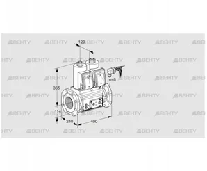 VCS9125F05NNARE/PPPP/PPPP (88206752) Сдвоенный газовый клапан Kromschroder