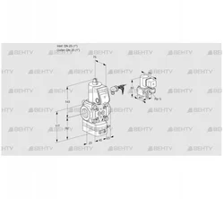 VAD125R/NW-100A (88003644) Газовый клапан с регулятором давления Kromschroder