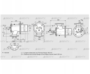 ZIO 165HML-400/335-(34)D (84246043) Газовая горелка Kromschroder