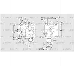 DG 30U-3T2 (84447296) Датчик-реле давления газа Kromschroder