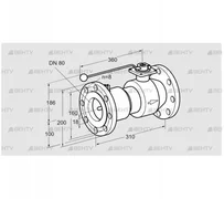 AKT 80F50TAS (03152301) Запорный кран Kromschroder