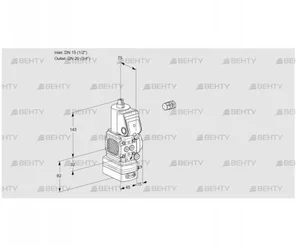 VAG1E15R/20R05FGEWR/PP/PP (88102231) Газовый клапан с регулятором соотношения Kromschroder