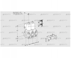 VCS3E40R/40R05NNWSL8/4--3/MMMM (88103501) Сдвоенный газовый клапан Kromschroder