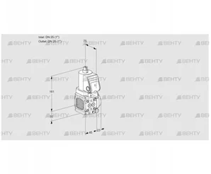 VAS1T25N/25N05FNQGR/PP/PP (88100796) Газовый клапан Kromschroder