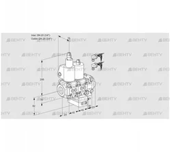 VCH1E20R/20R05LHEVWL6/PPPP/PPPP (88107504) Клапан с регулятором расхода Kromschroder