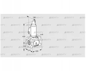 VAS8T100A05LQGLB/PP/MM (88205047) Газовый клапан Kromschroder