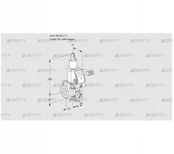 VAS125/-R/LK (88012418) Газовый клапан Kromschroder