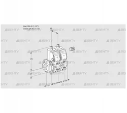 VCS2E40R/40R05NNWR/PPPP/PPPP (88100047) Сдвоенный газовый клапан Kromschroder