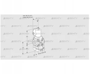 VAG1T20N/NQGLAA (88023994) Газовый клапан с регулятором соотношения Kromschroder