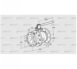 AKT 125F160G1 (03152317) Запорный кран Kromschroder