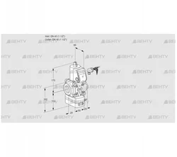 VAD240R/NW-100A (88034453) Газовый клапан с регулятором давления Kromschroder