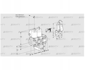 VCG3E50R/50R05NGEVWL/PPBS/PPPP (88107096) Клапан с регулятором соотношения Kromschroder