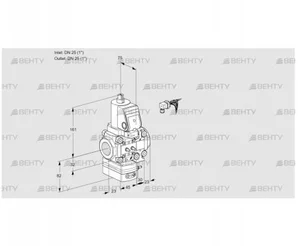 VAH1E25R/25R05HEVWGR/MM/PP (88105693) Клапан с регулятором расхода Kromschroder