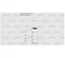 BVGF125/100Z05 (88300013) Дроссельная заслонка Kromschroder