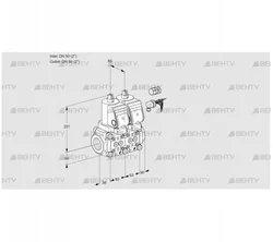 VCS3E50R/50R05NNWSR8/PPPP/PPPP (88104384) Сдвоенный газовый клапан Kromschroder