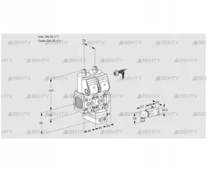 VCV1E25R/25R05FNVKWR/2-PP/PPPP (88104680) Клапан с регулятором соотношения Kromschroder