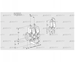 VCG3T50N/50N05NGAQR/PPPP/PPBS (88106868) Клапан с регулятором соотношения Kromschroder