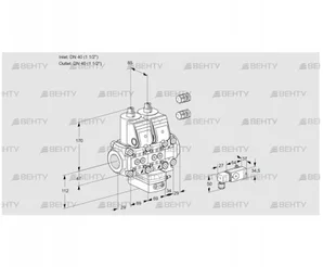 VCG2E40R/40R05NGEVWR3/PPPP/-2PP (88106599) Клапан с регулятором соотношения Kromschroder