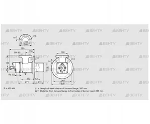 BIO 140HB-300/235-(26)E (84008034) Газовая горелка Kromschroder