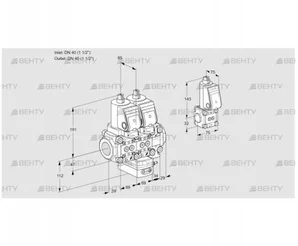 VCG2T40N/40N05NGAVQGR/PPPP/PPBS (88102820) Клапан с регулятором соотношения Kromschroder