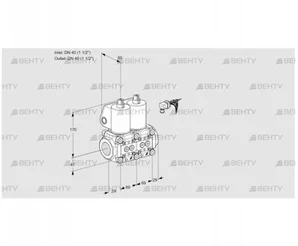 VCS2E40R/40R05NNWL/PPPP/MMMM (88104539) Сдвоенный газовый клапан Kromschroder