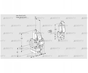 VAG1E20R/20R05GEVWR/PP/ZS (88107086) Газовый клапан с регулятором соотношения Kromschroder